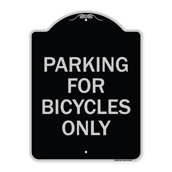 Parking for Bicycles Only Heavy-Gauge Aluminum Architectural Sign, 24" x 18", BS-1824-23447